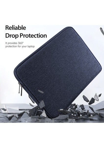 Dux Ducıs Lbda Serisi 15.5-16 Inç Laptop Çantası Su Geçirmez Notebook Kılıfı-Lacivert (Yurt Dışından)