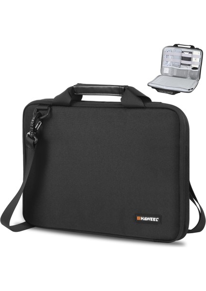 15-16 Inç Macbook Pro Için 15 INÇ(2016)/(2018-2019)/ 16 INÇ(2022)TAŞIMA Çantası Darbeye Dayanıklı Fermuarlı Omuz Askılı Kol Çantası-Siyah (Yurt Dışından)