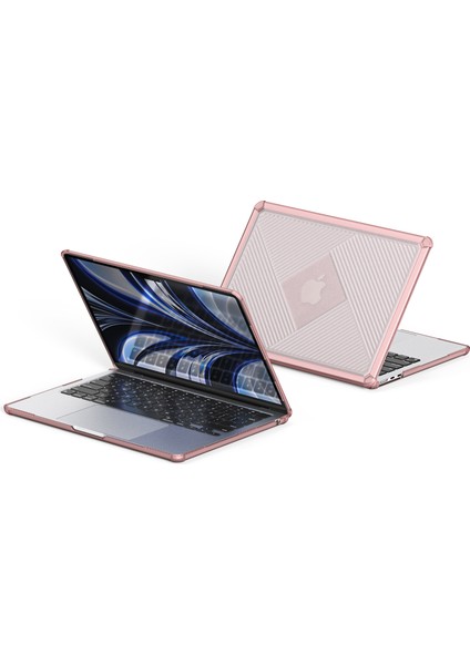 Dux Ducıs Lcgh Serisi MacBook Pro 14 INÇ(2021)/(2023)KILIF Kapak Tpu+Pc Dizüstü Bilgisayar Koruyucu-Pembe (Yurt Dışından)