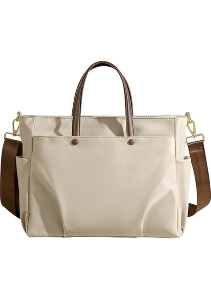 16 inç Dizüstü Bilgisayar için Kadın Çantası Oxford Kumaş Dizüstü Omuz Çantası, Boyut L-Kayısı (Yurt Dışından)