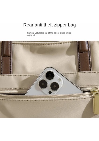 16 inç Dizüstü Bilgisayar için Kadın Çantası Oxford Kumaş Dizüstü Omuz Çantası, Boyut L-Kayısı (Yurt Dışından) fırsatları