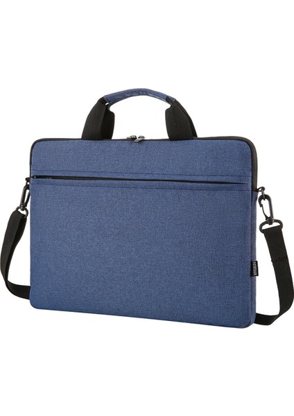 15 Inç Dizüstü Bilgisayar Omuz Çantası Oxford Kumaş+Polyester Dizüstü Bilgisayar Kılıfı Çanta-Mavi (Yurt Dışından)