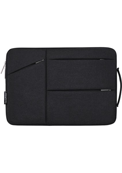 Canvasartısan L25-58 14 Inç Laptop Çantası Yumuşak Astar Fermuar Koruyucu Kılıf Dizüstü Bilgisayar Çantası Taşıma Çantası-Siyah (Yurt Dışından)