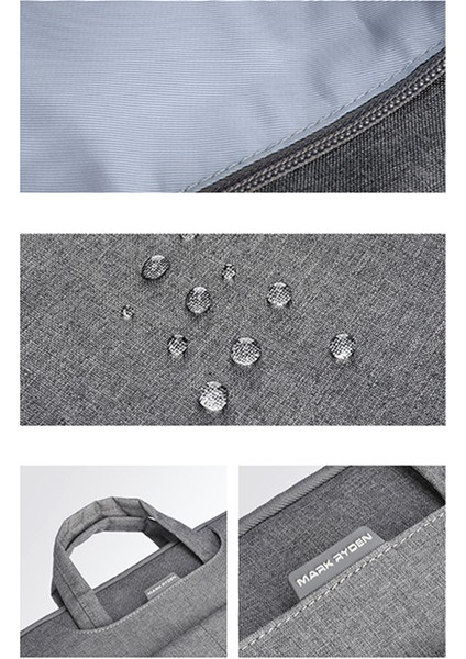Mark Ryden MR98 15-Inç Dizüstü Bilgisayarlar Için Polyester Taşıma Çantası Taşınabilir Kol Çantası-Açık Gri (Yurt Dışından)