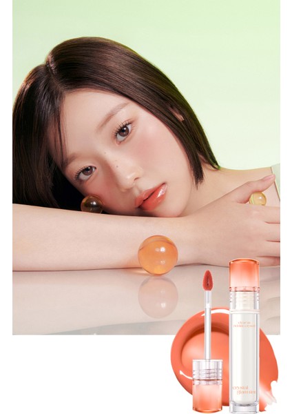 Yapışkanlık Hissi Vermeyen Yoğun Işıltılı Tint CLIO Crystal Glam Tint (02 Summer Apricot)