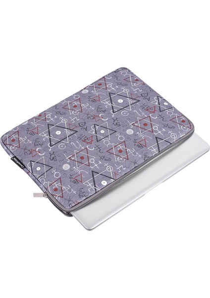 Canvasartısan H26-01 13 Inç Dizüstü Bilgisayar Fermuarlı Kese Geometrik Baskı Taşıma Çantası Dizüstü Koruyucu Kılıf (Yurt Dışından) modelleri
