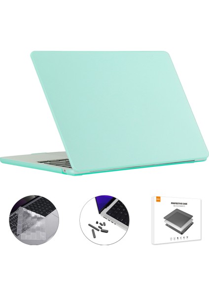 MacBook Air 13 INÇ(2024)A2681(M2)/A3113(M3)/(2022)(AB)KAPAK Tpu Klavye Filmi-Nane Yeşili Için Mat Laptop Kılıfı (Yurt Dışından)