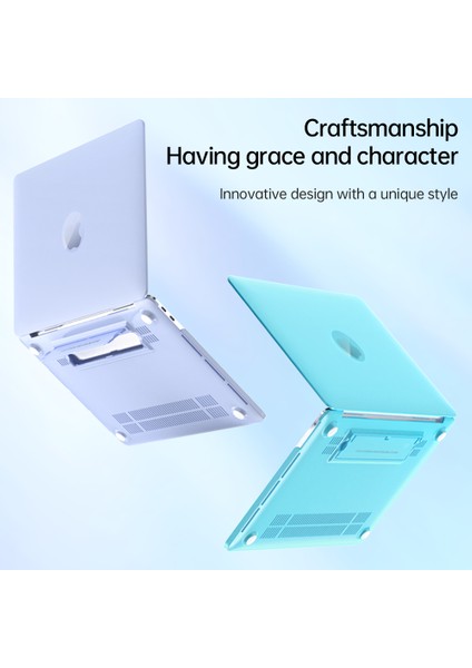 MacBook Pro 14 INÇ(2021)A2442/(2023)A2779 A2918 A2992 M1 Pro/m1 Max Sert Pc Laptop Kılıfı Isı Dağılımı Kickstand Kapak-Mavi (Yurt Dışından)