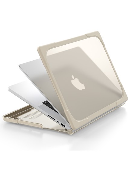 MacBook Pro 16 INÇ(2021)/(2023)A2485/A2780/A2991(M1/M2/M3)HARD Pc+Tpu Laptop Çantası Notebook Kapağı-Haki (Yurt Dışından)