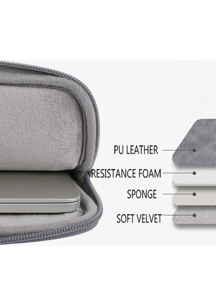 Canvasartısan L38-06 13 Inç Dizüstü Bilgisayar Için Taşınabilir Kol Çantası Pu Deri Taşıma Çantası Anti-Scratch Dizüstü Ince Çanta-Haki (Yurt Dışından)