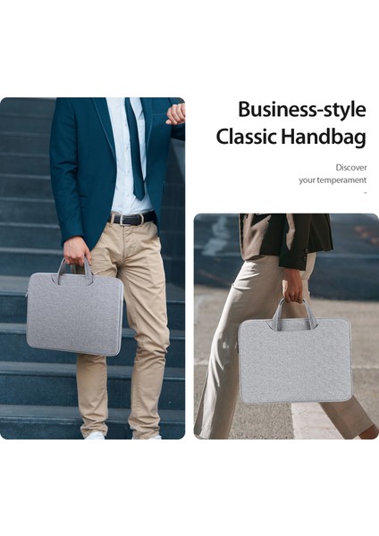 Dux Ducıs Lbtb Serisi 15.5-16 Inç Laptop Çantası Su Geçirmez Polyester Kumaş Bilgisayar Taşıma Çantası-Açık Gri (Yurt Dışından)
