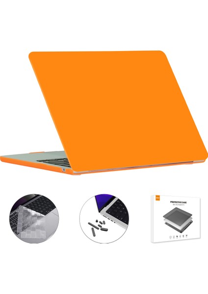 MacBook Air 13 INÇ(2024)A2681(M2)/A3113(M3)/(2022)(AB)KAPAK Için Tpu Klavye Filmi-Turuncu Mat Laptop Kılıfı (Yurt Dışından)