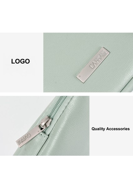 Canvasartısan L6-04 12 Inç Dizüstü Bilgisayar Kılıfı MacBook Için Moda Pu Deri Dizüstü Bilgisayar Koruma Çantası-Yeşil (Yurt Dışından)