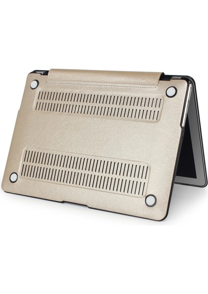 MacBook Pro 15.4 Inç (A1707/A1990)-GOLD Için Isı Dağıtımı ile Pu Deri + Pc Dizüstü Koruyucu Kabuk Kapak Hollow-Out Tasarım (Yurt Dışından) fiyatları