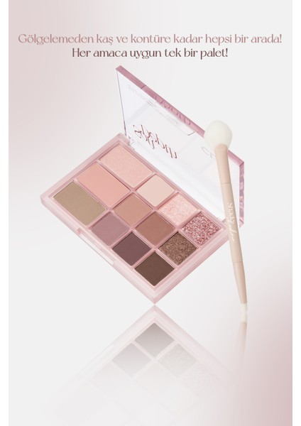 Çok Amaçlı Kullanıma Uygun, Yoğun Pigmentli Far Paleti CLIO Shade & Shadow Palette 02 Soft Depth