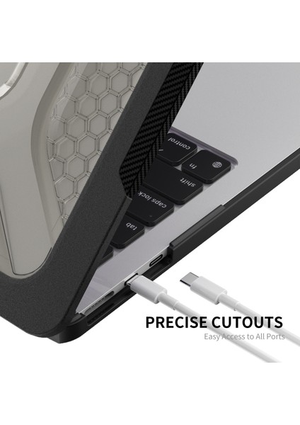 Enkay Hat Prınce MacBook Air 13 INÇ(2024)A2681(M2)/A3113(M3)/(2022)(EU)LAPTOP Kılıfı Tpu Klavye Filmi-Gri (Yurt Dışından)