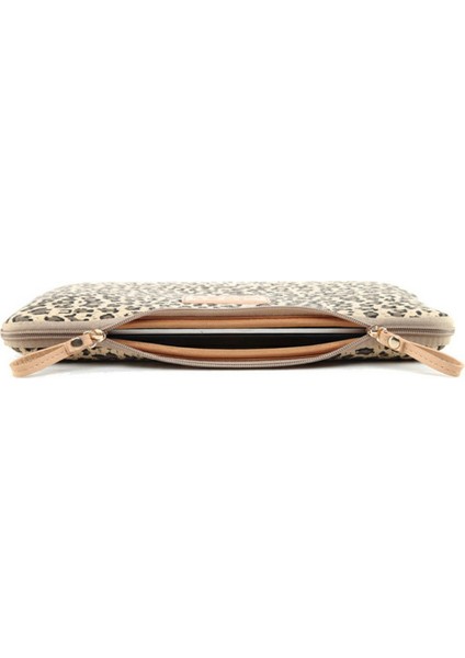 Lısen 13 Inç Dizüstü Bilgisayarlar Için Taşıma Çantası Şık Retro Leopar Desenli Saklama Çantası 34,5 x 24 x 1,5 Cm-Kırmızı (Yurt Dışından)