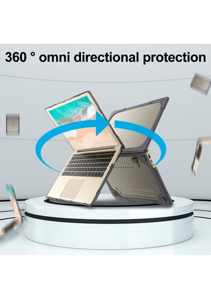 Microsoft Surface Laptop Için Kickstand'lı Sert Pc Dizüstü Bilgisayar Çantası 2/3/4/5 15 Inç 1873/1953/1979 Metal Klavye Versiyonu-Gri (Yurt Dışından)