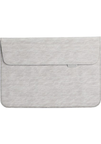 Mark Ryden MR67 15.4-Inç Ultrabook Ince Pu Kol Kılıfı Için Taşınabilir Taşıma Çantası-Açık Gri (Yurt Dışından)