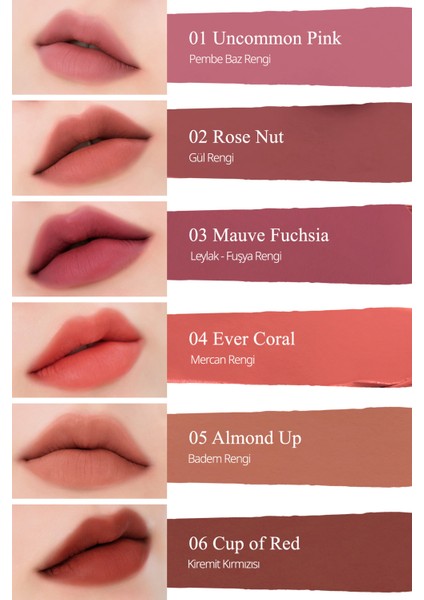 Yumuşak Dokulu, Hafif Mat Görünüm Sunan Ruj CLIO Chiffon Mood Lip (10 Fig Millefeuille)