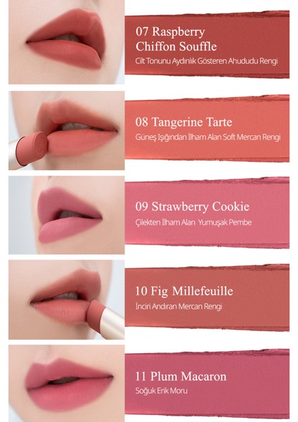 Yumuşak Dokulu, Hafif Mat Görünüm Sunan Ruj CLIO Chiffon Mood Lip (10 Fig Millefeuille)