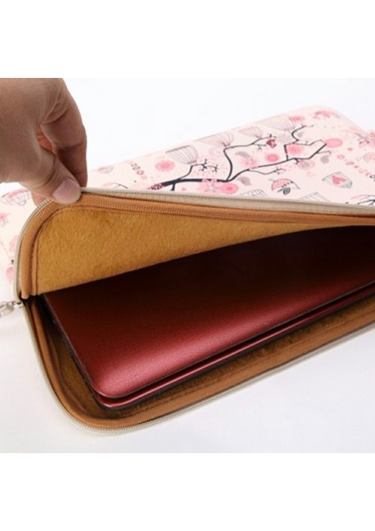 Lısen Karikatür Desenli Tasarım 13 Inç Dizüstü Bilgisayarlar Için Taşıma Çantası Saklama Çantası, 34,5 x 24 x 1,5 Cm-Bej (Yurt Dışından) modelleri