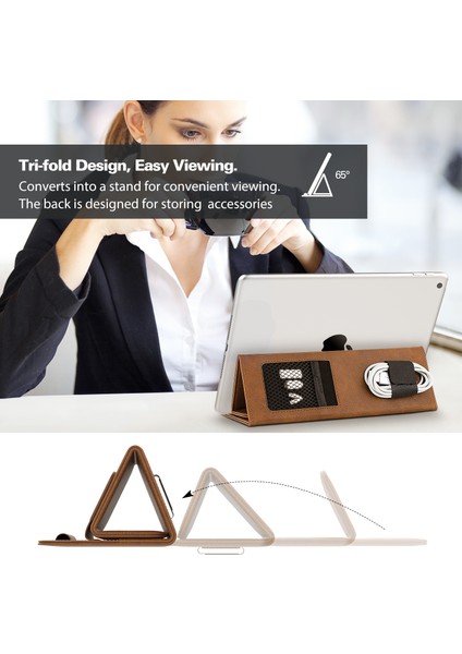 A08 iPad 9.7/10.2/10.5/11-Inç Taşınabilir Pu Deri Kol Tablet Standı Drop-Proof Çanta Kalem Yuvası-Siyah (Yurt Dışından)