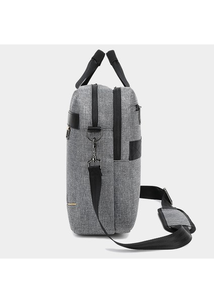Büyük Kapasiteli 15.6 Inç Dizüstü Bilgisayar Çantası Tote El Çantası Messenger Omuz Crossbody Çanta Dizüstü Iş Evrak Çantası-Gri (Yurt Dışından) fırsatları