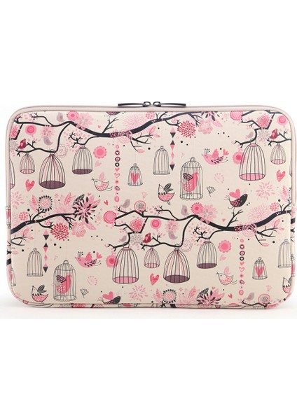 Lısen 39 x 27,5 x 1,5 cm 15,6 Inç Dizüstü Bilgisayarlar Için Taşıma Çantası Saklama Çantası Karikatür Desen Tasarım-Pembe (Yurt Dışından)