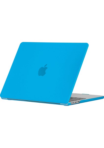 MacBook Air 13 INÇ(2022)A2681/(2024)A3113 M3 Mat Kaplama Koruyucu Laptop Kapağı Çizilmeye Dayanıklı Sert Pc Dizüstü Bilgisayar Kılıfı-Aqua Mavi (Yurt Dışından)