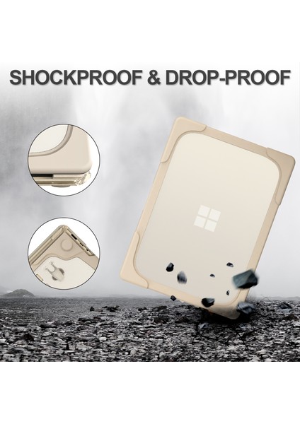 Microsoft Surface Laptop Için Kickstand'lı Sert Pc Dizüstü Bilgisayar Çantası 2/3/4/5 15 Inç 1873/1953/1979 Metal Klavye Versiyonu-Haki (Yurt Dışından)