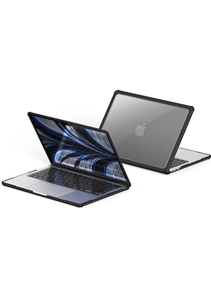Dux Ducıs Lcgm Serisi Parlak Kılıf Macbook Air 13 INÇ(2022)/(2024)A2681 A3113 Çizilmez Tpu + Pc Kabuk-Siyah (Yurt Dışından)