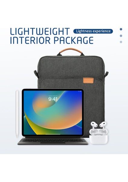 iPad Için 11 Inç Tablet Su Geçirmez Kol Omuz Çantası Darbeye Dayanıklı Çanta (Tek Saplı) - Mavi (Yurt Dışından)