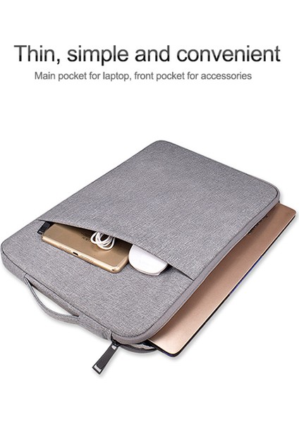 15.6-Inç Notebook Için El Keçe Laptop Çantası Koruyucu Kılıf-Lacivert (Yurt Dışından)
