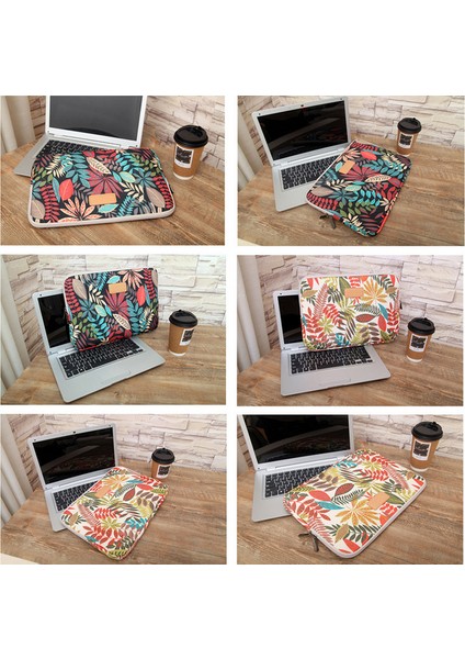 MacBook Pro 13 INÇ(2016)/HP Dell Ibm Için Renkli Yapraklar Kanvas Dizüstü Evrak Çantası, Boyut: 34,5 x 24 x 1,5 Cm-Mavi (Yurt Dışından) indirimleri