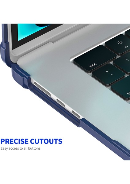 Macbook Air 15 INÇ(2023)A2941(AB Versiyonu)Çizilmez Dizüstü Bilgisayar Kılıfı ve Kickstand-Mavi Için Ince Sert Pc Kılıfı (Yurt Dışından)