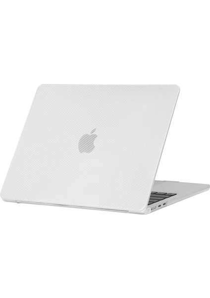 MacBook Air 15 INÇ(2023)M2 A2941/(2024)A3114 M3 Kılıf Karbon Fiber Doku Plastik Laptop Kapağı-Şeffaf (Yurt Dışından)