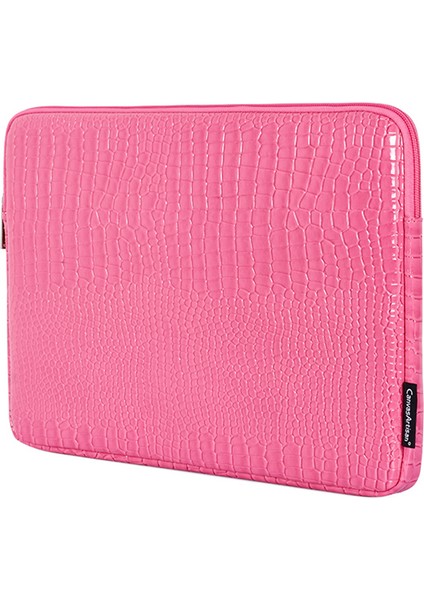 Canvasartısan L32-03 Timsah Doku Pu Deri Dizüstü Bilgisayar Kol Çantası Dizüstü Taşıma Çantası-Pembe/11 Inç Dizüstü Bilgisayar Için (Yurt Dışından)