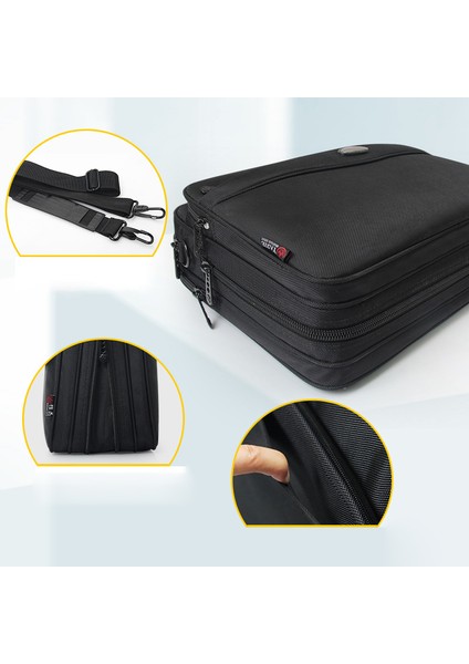 Yajıe 6404 Çok Fonksiyonlu 15.6 Inç Dizüstü Bilgisayarlar Iş Evrak Çantası Aşınmaya Dayanıklı Dizüstü Bilgisayar Tote Çanta Messenger Omuz Çantası (Yurt Dışından) modelleri