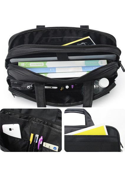 Yajıe 6404 Çok Fonksiyonlu 15.6 Inç Dizüstü Bilgisayarlar Iş Evrak Çantası Aşınmaya Dayanıklı Dizüstü Bilgisayar Tote Çanta Messenger Omuz Çantası (Yurt Dışından) fırsatları
