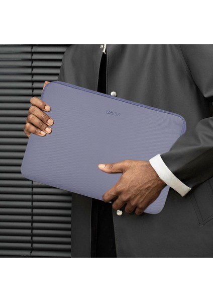 Wıwu Zero Sleeve 16-Inç Laptop Çantası Yumuşak Astarlı Taşınabilir Dizüstü Taşıma Kesesi-Mor (Yurt Dışından)