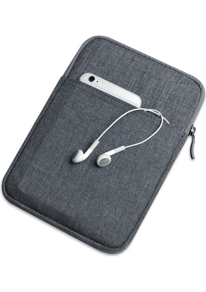8-Inç Tabletler Için Ince Taşıma Çantası Kol Çantası Kese ile Su Geçirmez Koruyucu Çanta-Koyu Gri (Yurt Dışından)