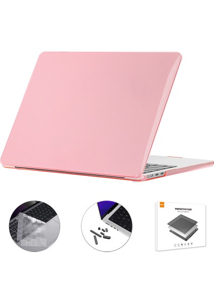 Macbook Air 15 INÇ(2023)A2941/A3114(ABD Versiyonu)Tpu Klavye Filmi + Toz Geçirmez Fişler-Pembe ile Dizüstü Bilgisayar Sert Pc Kılıfı Için (Yurt Dışından)