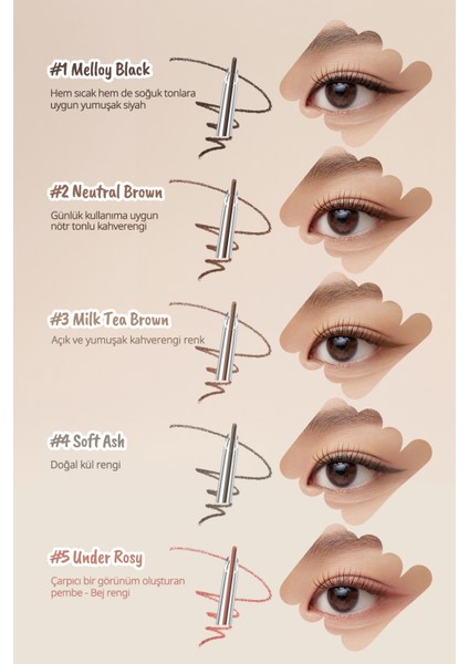 Suya Dayanıklı Kolay Kullanım Sunan Göz Kalemi PERIPERA Speedy Pencil Liner (2 Neutral Brown) fırsatları