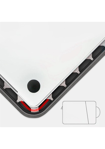 13-14 Inç Laptop Çantası Suya Dayanıklı Pu Deri Notebook Çantası-Koyu Gri (Yurt Dışından)