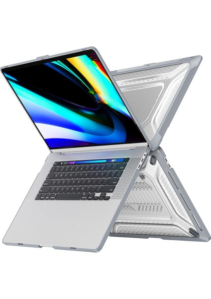MacBook Pro 16 INÇ(2019)A2141(ABD Versiyonu) Için 3'ü 1 Arada Çizilmez Kickstand Kapağı, Tpu Klavye Filmi + Toz Önleyici Fişler-Haki ile Sert Pc Dizüstü Bilgisayar Kabuğu (Yurt Dışından)