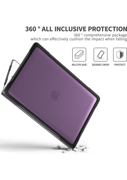Sailor Serisi Laptop Kılıfı Için MacBook Pro 13 INÇ(2016)A1706 A1708/(2018)A1989/(2019)A2159/(2020)A2251 A2338(M1/M2)PC+TPU Darbeye Dayanıklı Kapak-Şeffaf Mor (Yurt Dışından)