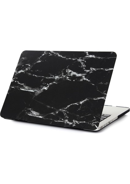 Retina Ekranlı Macbook Pro 13.3 Için Mermer Desenli Sert Kılıf-Beyaz/siyah (Yurt Dışından)