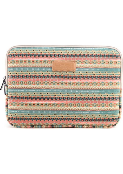 Lısen 39 x 27,5 x 1,5cm 15,6 Inç Dizüstü Bilgisayarlar Için Taşıma Çantası Saklama Çantası Geometrik Desenli Tasarım-Açık Yeşil Doku (Yurt Dışından)