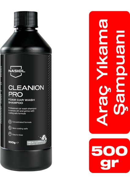 Cleanion Pro Yoğun Köpüklü Konsantre Araç Yıkama Şampuanı-25 Yıkama-500gr-Fırçasız Oto Yıkama